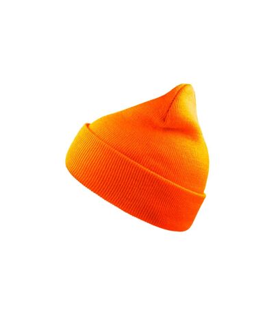 Atlantis Wind Double Skin Beanie With Turn Up (Orange) - UTAB228