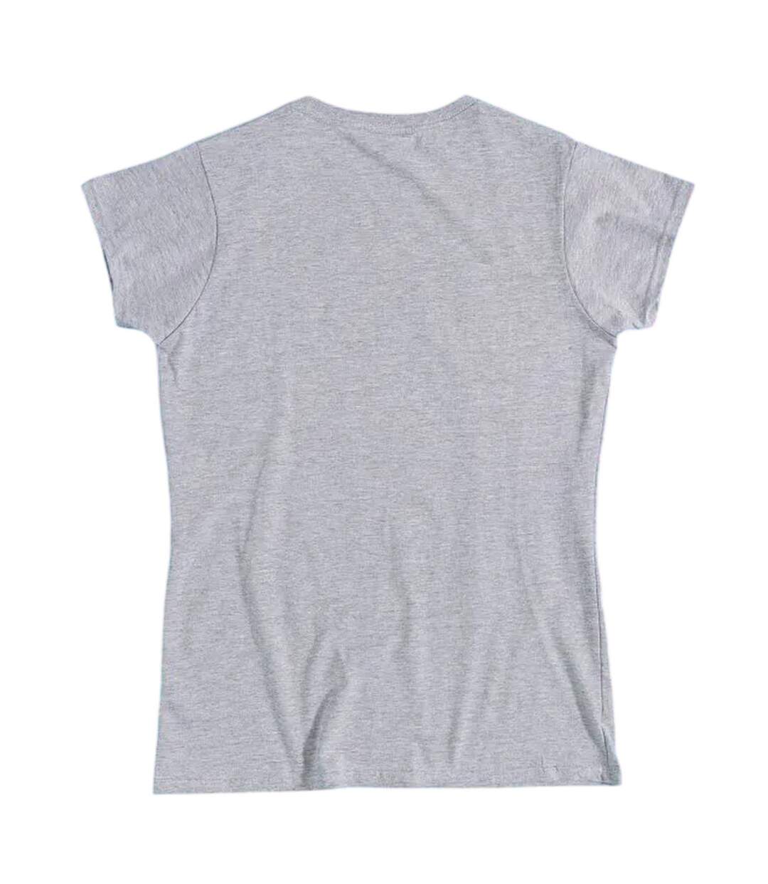 T-shirt Motif/style Pixel Game Over Femme Gris Chiné Garfield-2
