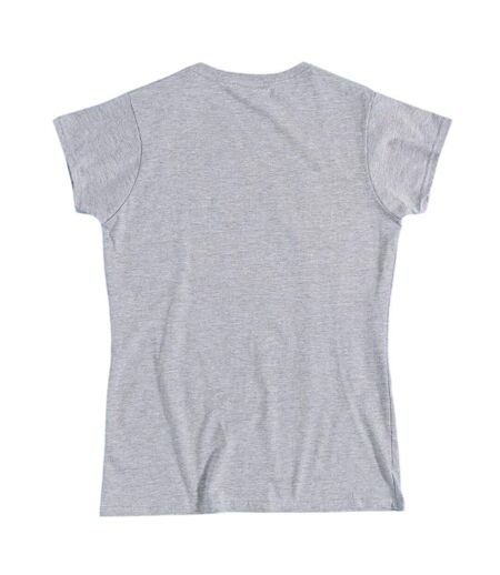 T-shirt Motif/style Pixel Game Over Femme Gris Chiné Garfield