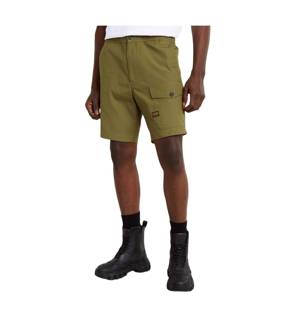 Mens Regular Sports Cargo Shorts Smoke Green G-Star-1