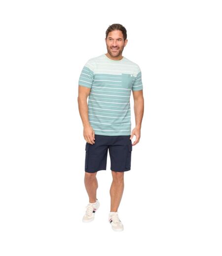 T-shirt Manches Courtes Tous Les Jours Blaydon Homme Bleu Sarcelle À Rayures Bewley & Ritch