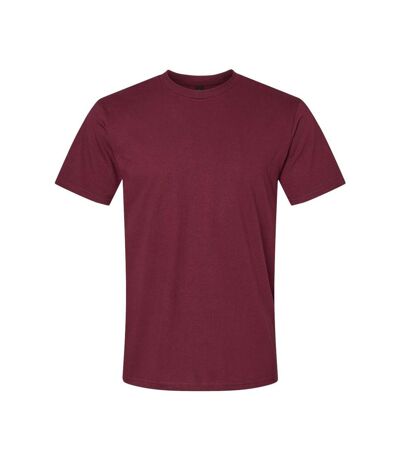 Unisex adult softstyle midweight t-shirt maroon Gildan