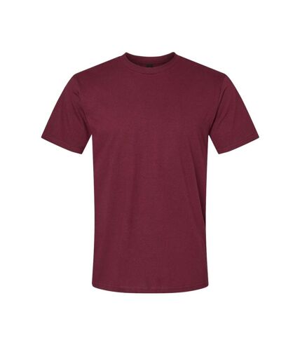 Unisex adult softstyle midweight t-shirt maroon Gildan