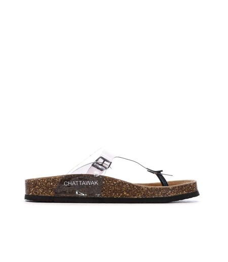 Sandales transparente/noir  femme chattawak summer