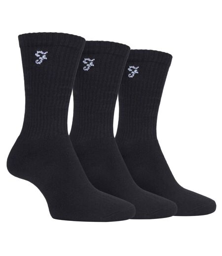 3 Pk Mens Cushioned Sole Sports Crew Socks
