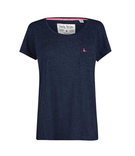 Womens/ladies Fullford Chest Pocket T-shirt Navy Jack Wills