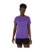 Womens/ladies Seamless Short-sleeved Athletic T-shirt Purple Asics-2