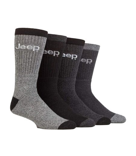 Men's 4 Pack Recycled Cotton Boot Socks | Thick Knit Full Cushioned Socks