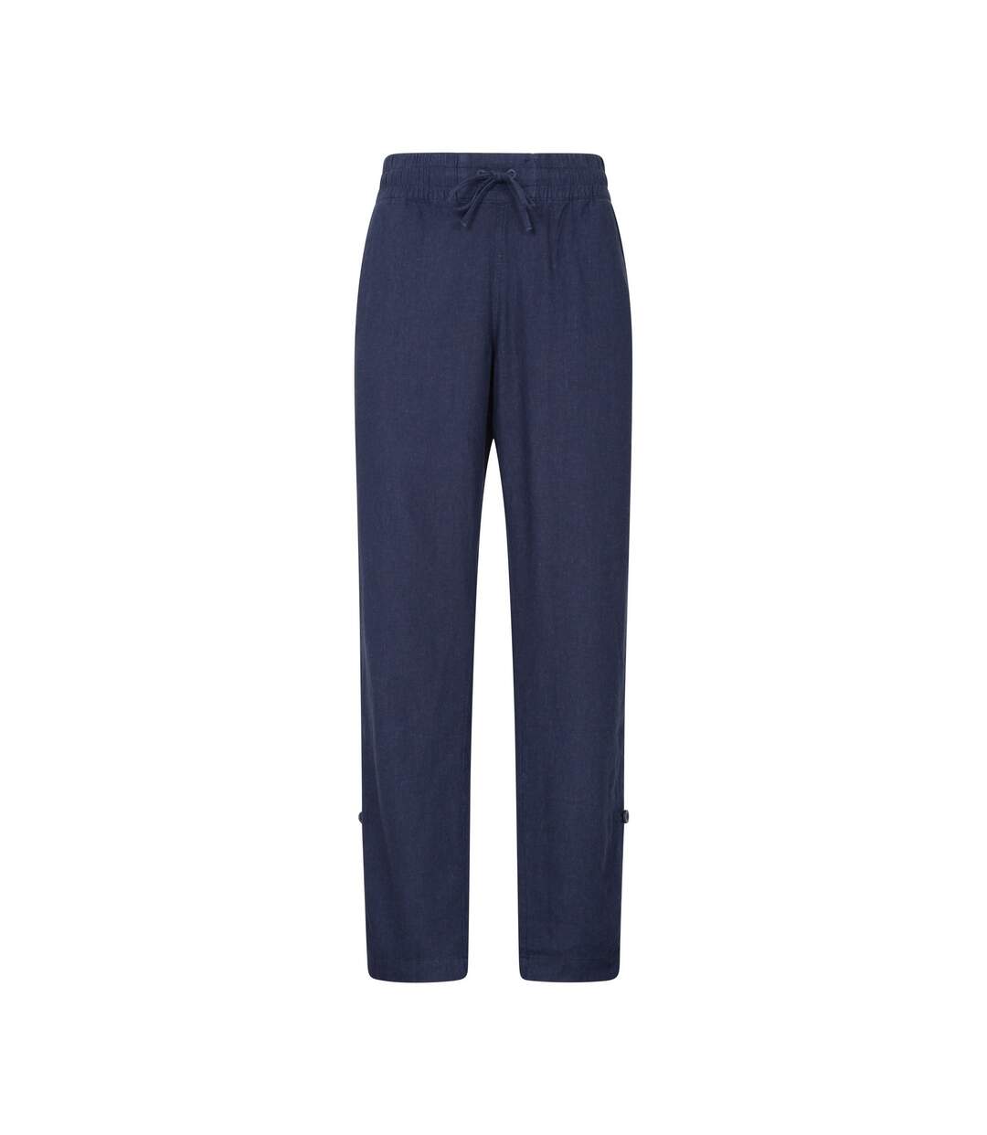 Womens/ladies Breeze Linen Blend Trousers Navy Mountain Warehouse-1