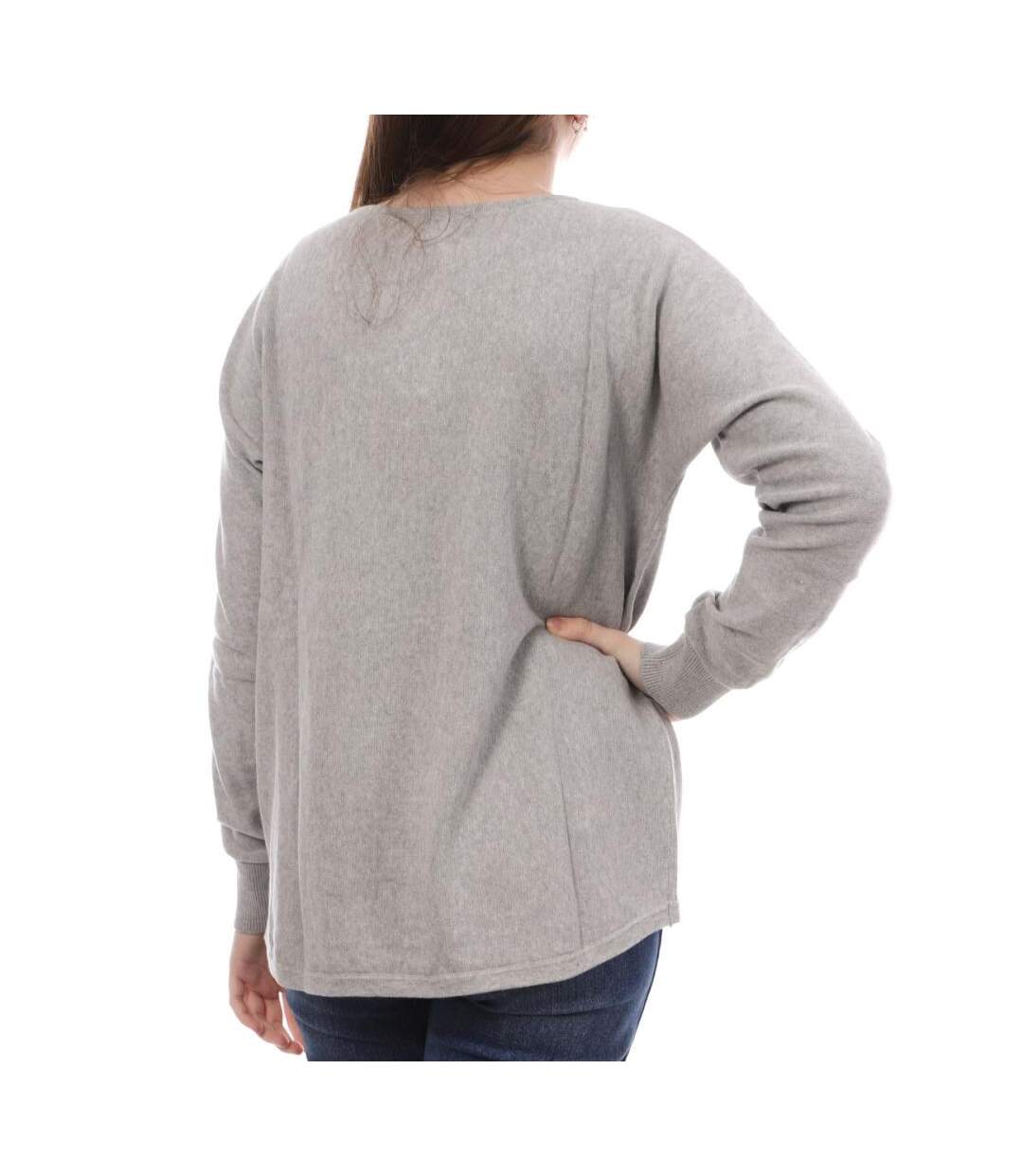 Pull gris femme lee cooper oeloa-2