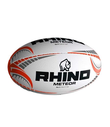 Ballon De Rugby Meteor Taille 4 Blanc Orange Gris Rhino