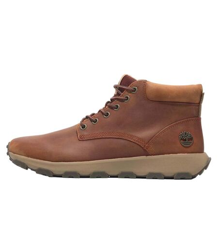 Mens Winsor Park Leather Mid Cut Lace Up Boots Orange Timberland