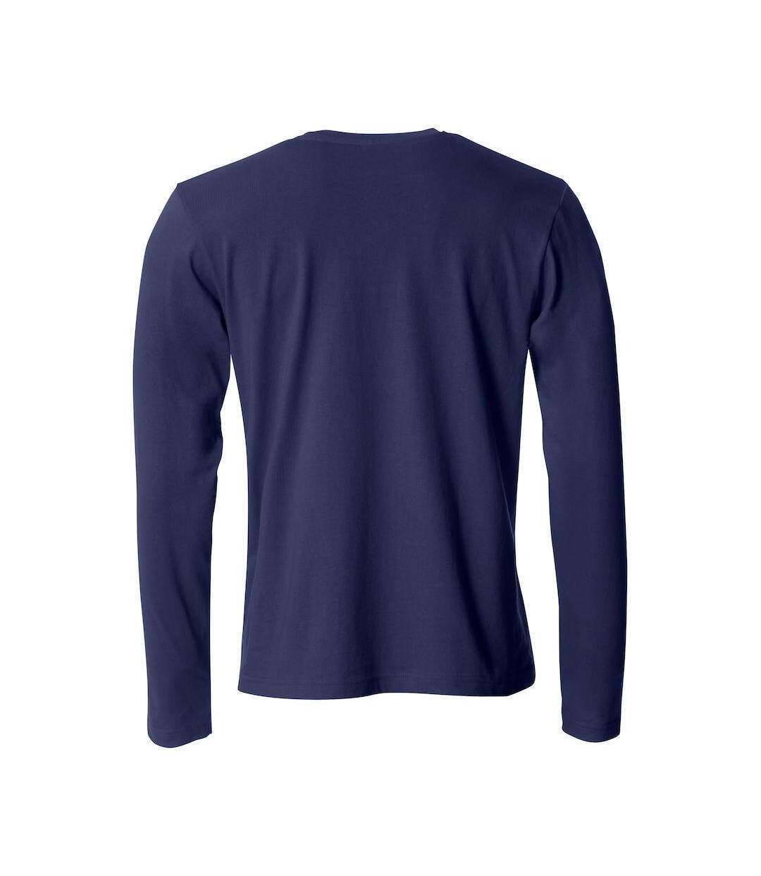 T-shirt Basic Homme Bleu Marine Foncé Clique-2