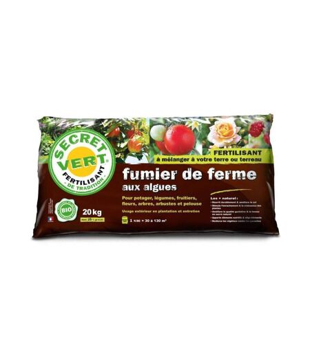 Terreau de fumier fermier avec algues fertilisant 20 kg