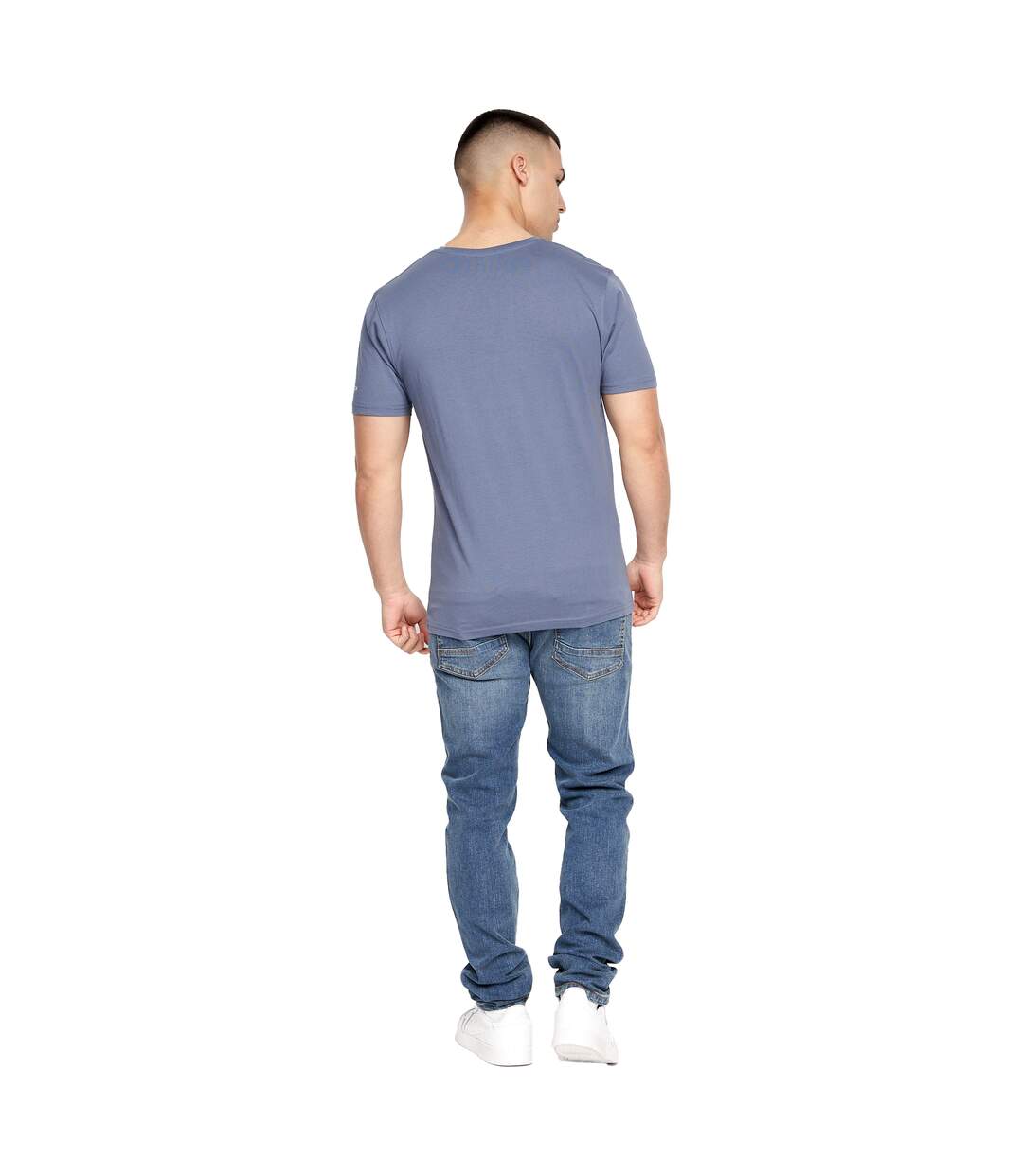 T-shirts Bestforth Homme Noir Bleu Crosshatch-3