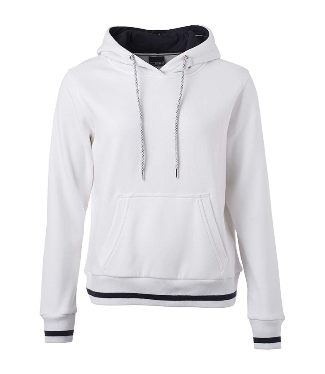 Sweat shirt à capuche femme - JN777 - blanc-1