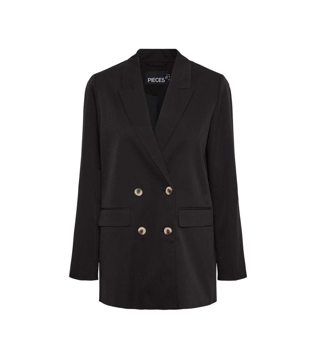 Blazer noir femme pieces thelma - l-1