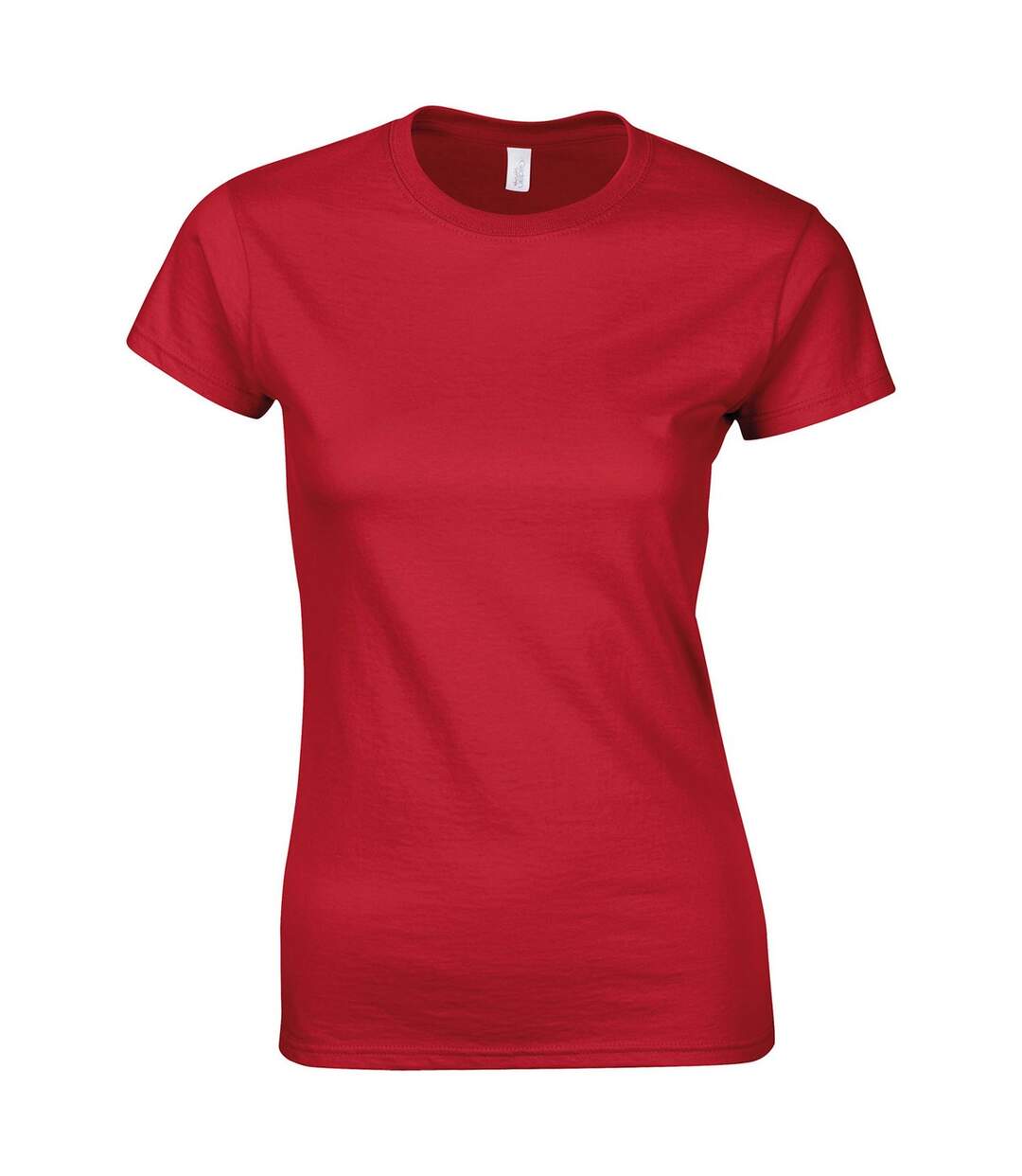Womens/ladies Softstyle Plain Ringspun Cotton Fitted T-shirt Red Gildan-1