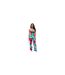 Womens/ladies Printed Waist Tie Spaghetti Strap Jumpsuit Multicoloured AX Paris-1