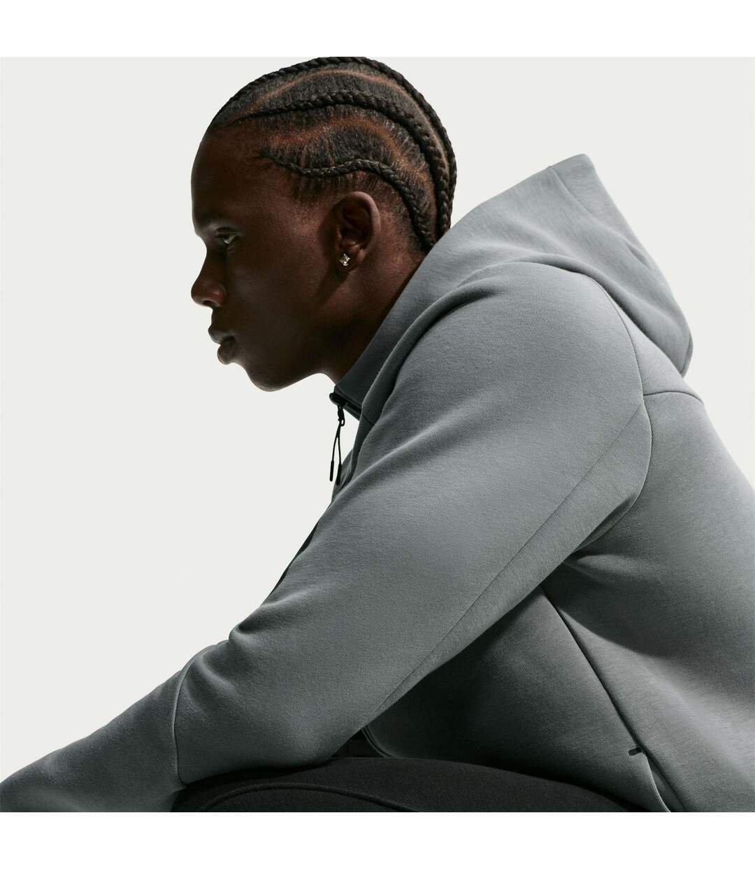 Veste À Capuche Motif/style Chevron Tech Homme Gris Nike-3