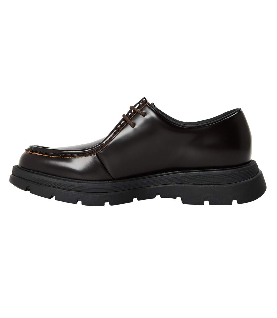Mens Reice Leather Backless Flat Mules Brown Steve Madden-2