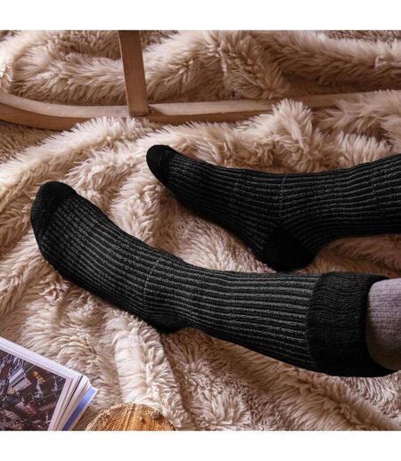 Mens Thick Winter Warm Knee High Ribbed Thermal Boot Socks