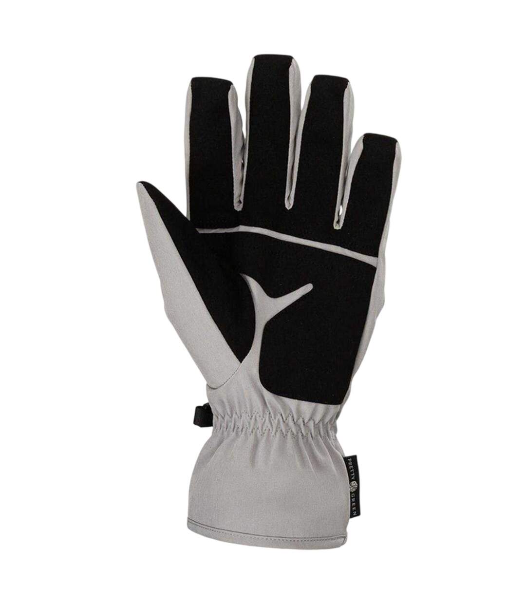 Unisex Adult Wind Resistant Plain Ski Gloves Grey Pretty Green-4
