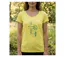 Tee-shirt Mayflower Dojo1 en coton jaune : l'éclat de la nature et son motif Herbier-1