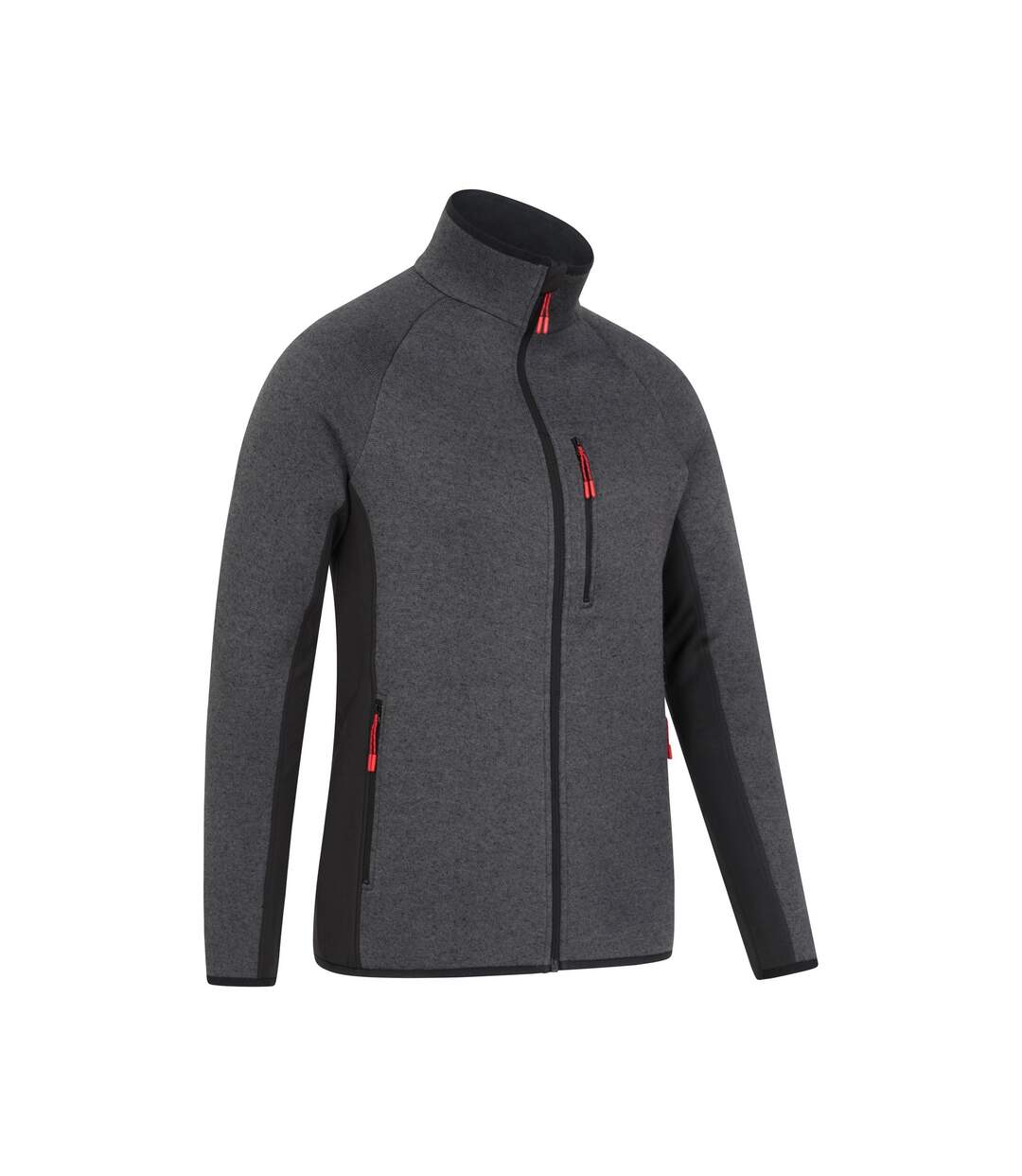 Mens Treston Full Zip Fleece Jacket Black Mountain Warehouse-2