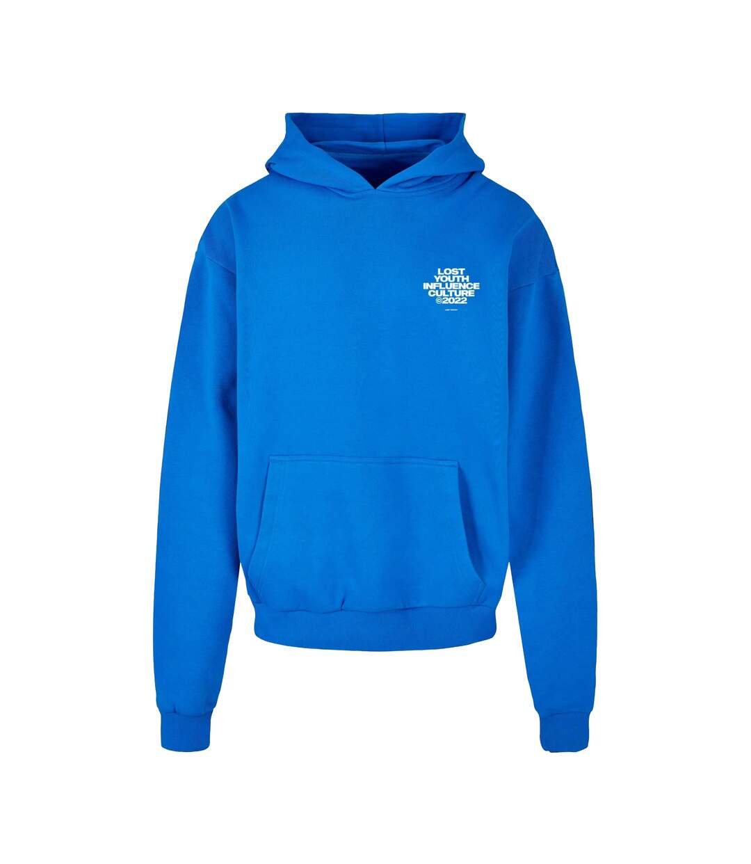 Mens Culture Hoodie Cobalt Blue Lost Youth-2