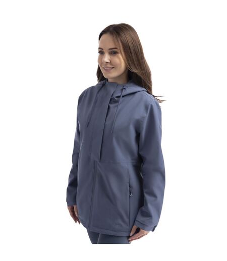 Veste Imperméable Unie À Capuche Jodie Femme Bleu De Gris Trespass