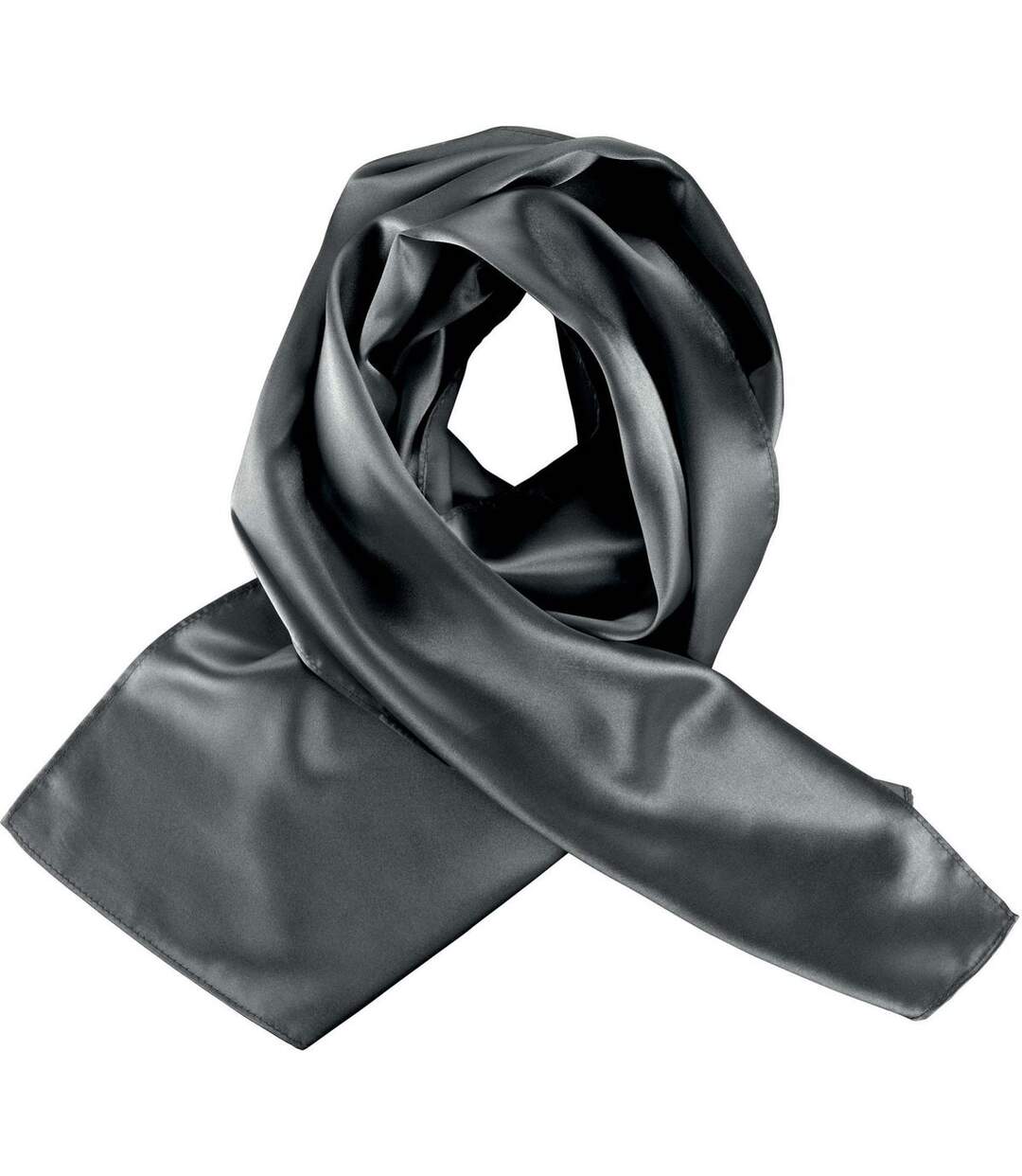 Foulard femme satiné - K861 - gris foncé-1