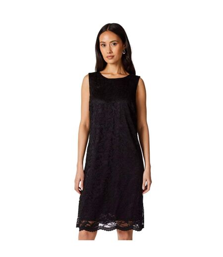 Womens/ladies lace sleeveless dress black Principles