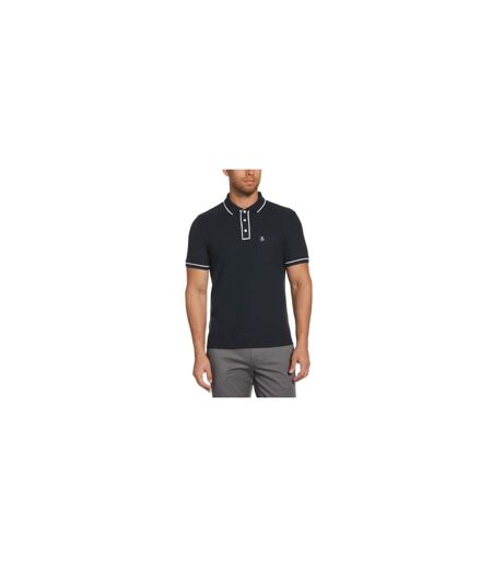 Mens Short-sleeved Polo Shirt Navy Blue Original Penguin