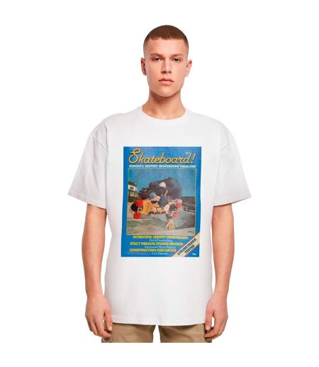 Mens The Skateboard Magazine Cover No 8 Oversized T-shirt Blanc MerchCode