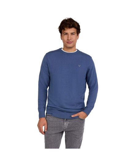 Sweat Motif/style Brodé Homme Bleu Respect