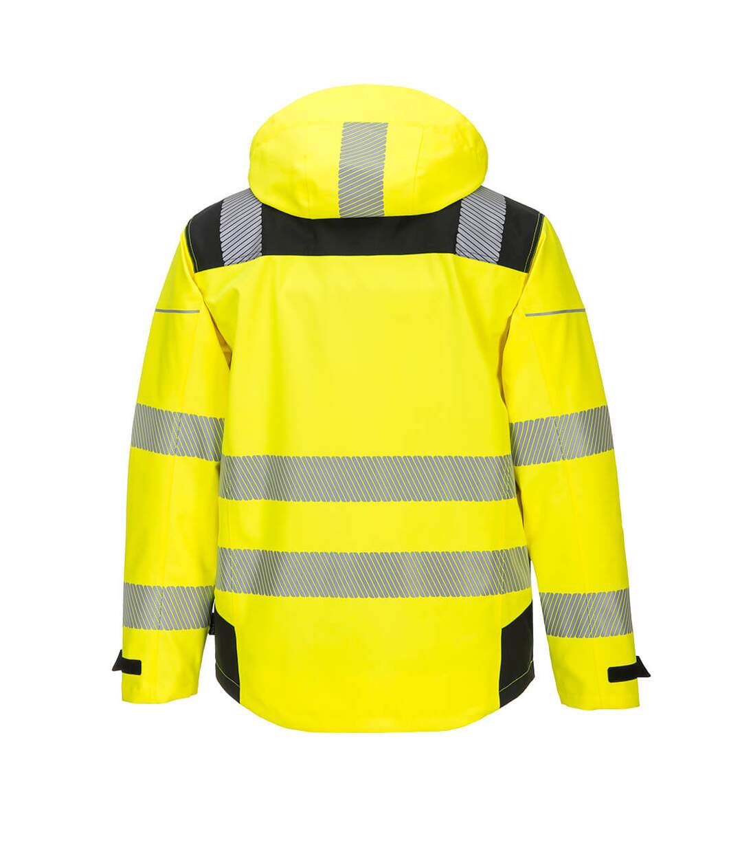 Mens pw3 extreme hi-vis waterproof jacket yellow/black Portwest