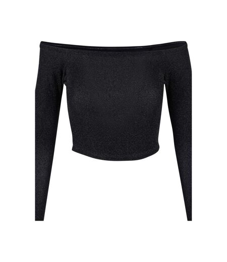 Haut Manches Longues Motif/style Paillettes Femme Noir Urban Classics