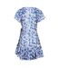 Robe Portefeuille Motif/style Fleurs Et Oiseaux Femme Bleu Ted Baker-3
