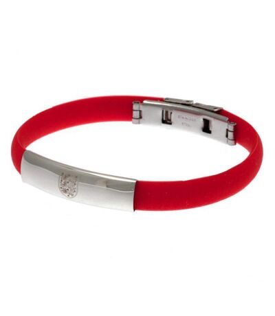 England FA Silicone Bracelet (Red/Silver) (One Size) - UTTA7628