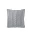 Coussin Déco Tricoté Twist 45x45cm Gris-1