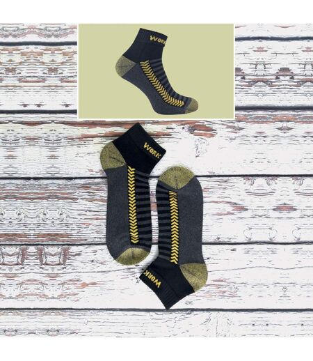 6 Pack Mens Cotton Anti Sweat Low Cut Work Socks for Steel Toe Boots