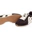Womens/ladies Starbury Retro Leather Flat Trainers Brown White Jack Wills-4