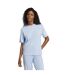 T-shirt Motif/style 3 Rayures Essentials Femme Bleu Pâle Adidas-2