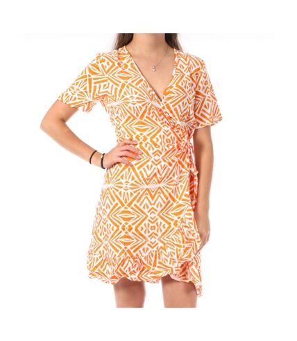 Robe Orange Femme Only Marlie Wrap - L