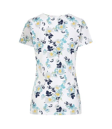 T-shirt Motif/style Imprimé Fleur Femme Blanc Bleu Vert Lazy Jacks