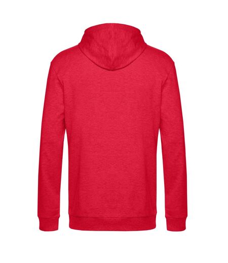 Sweat À Capuche Adulte Rouge Chiné B&C