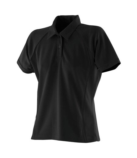 Finden & Hales Womens/Ladies Piped Performance Polo Shirt (Black) - UTPC6200