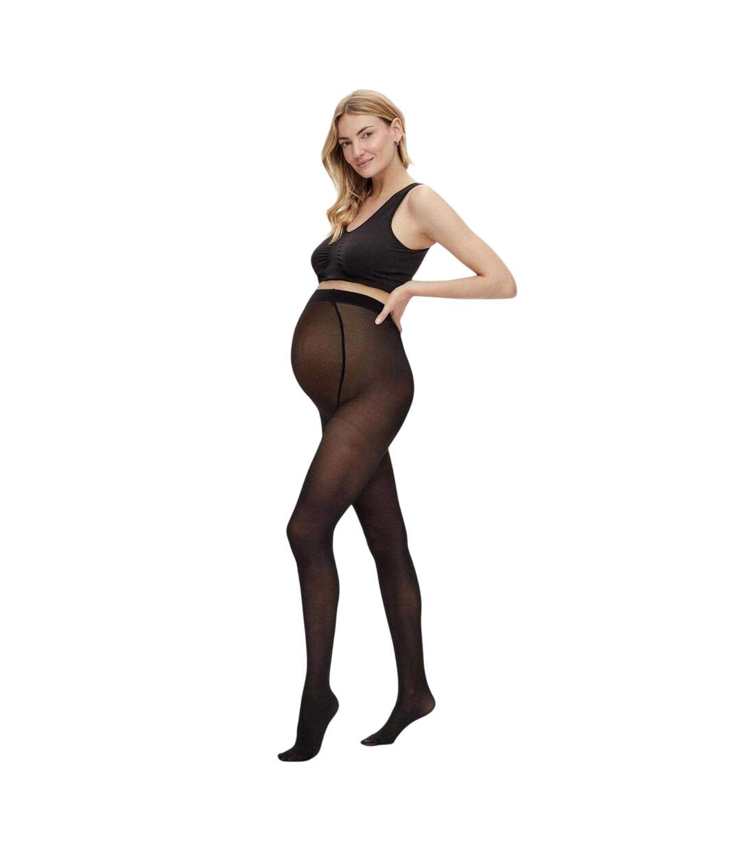 Lot De 2  Collants Grossesse Femme Noir Mamalicious-1