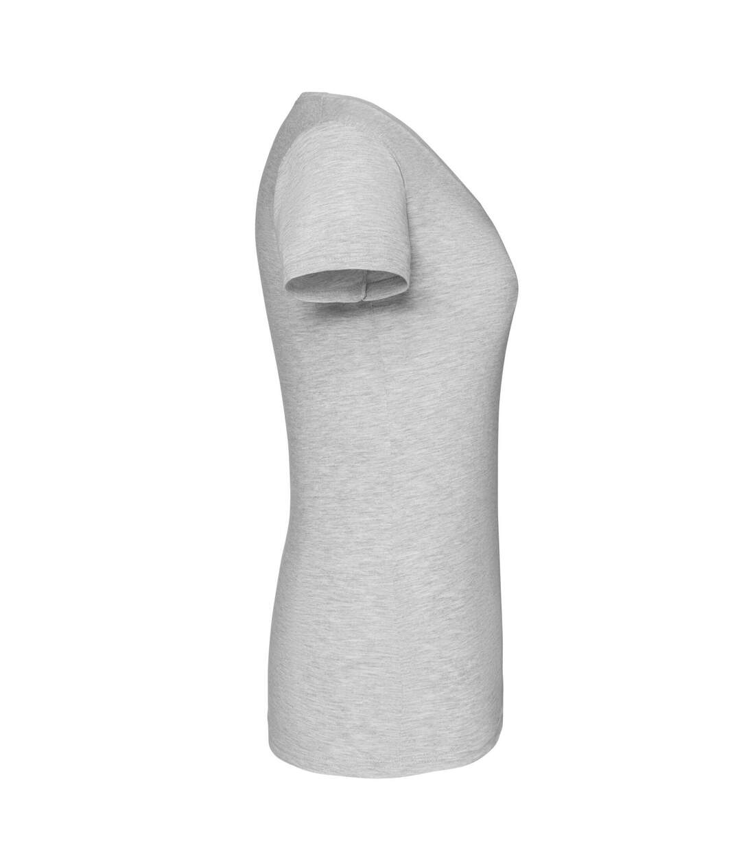 T-shirt Iconic Femme Gris Chiné Fruit Of The Loom-3